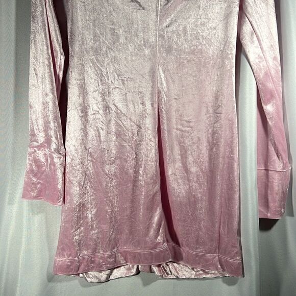 FREE PEOPLE SHAYLA VELVET MINI DRESS IN ICY PINK NEW SMALL - Picture 11 of 11